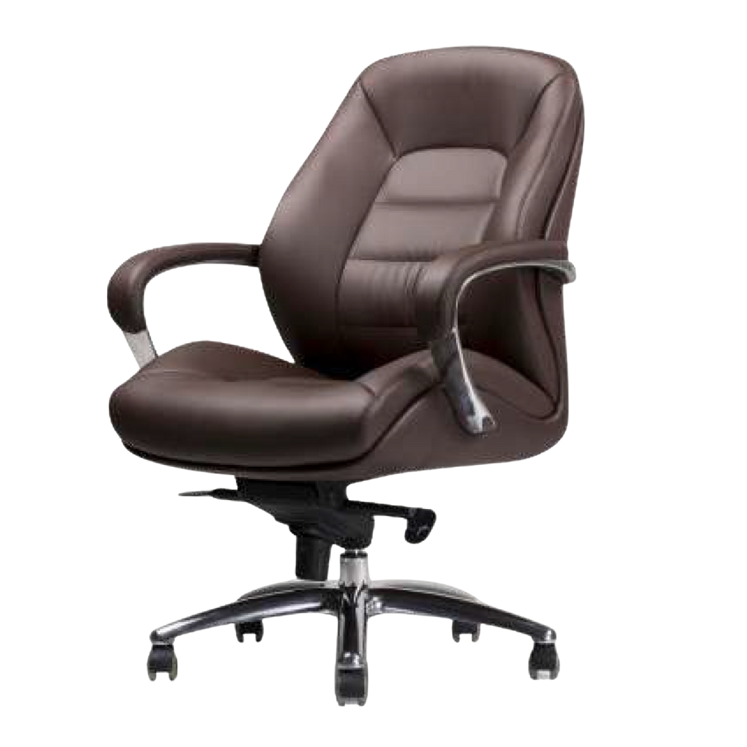 Boss Prime Mid-Back Executive Chair – Brown Leatherette