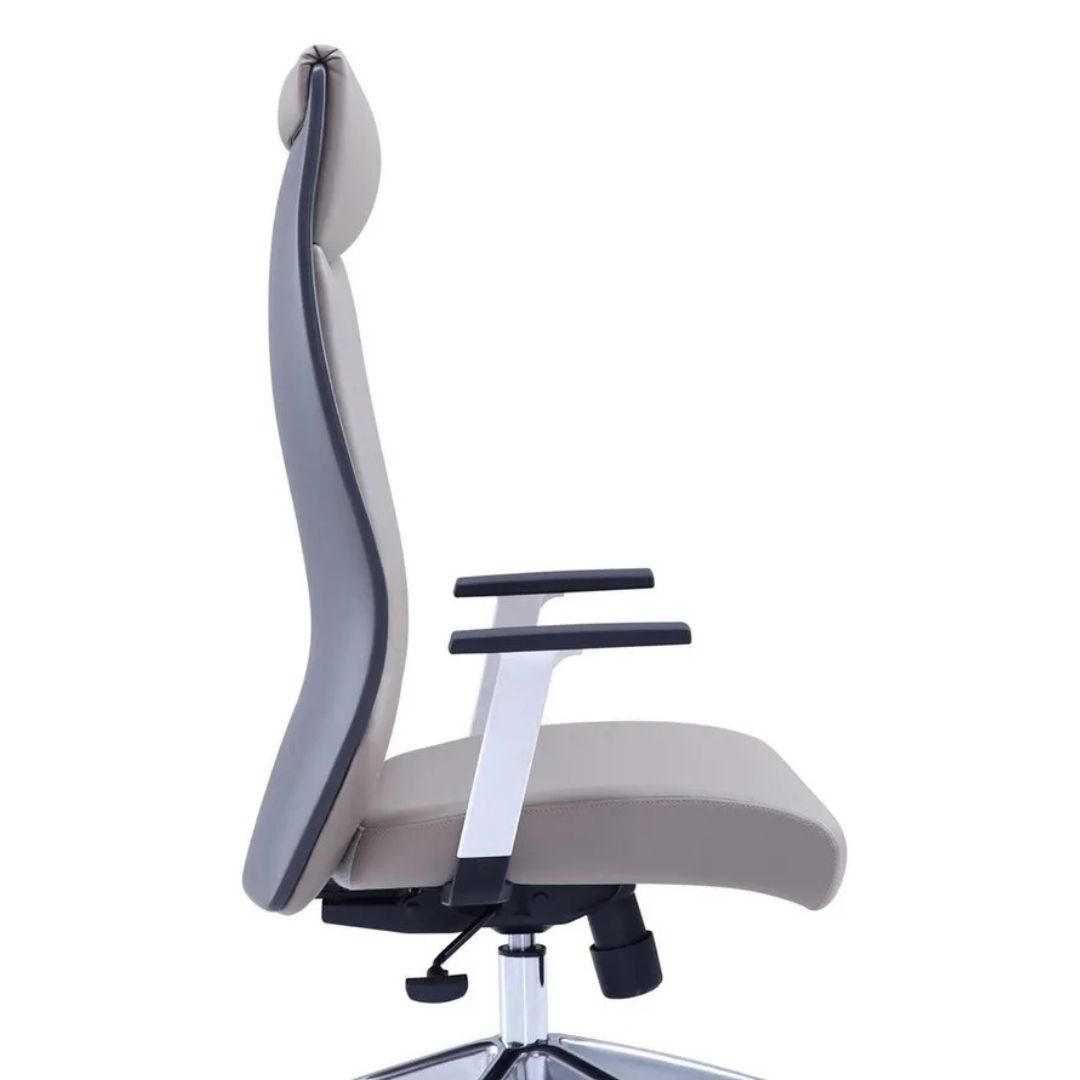 HB Modern High-Back Executive Chair – Grey Leatherette - Image 2